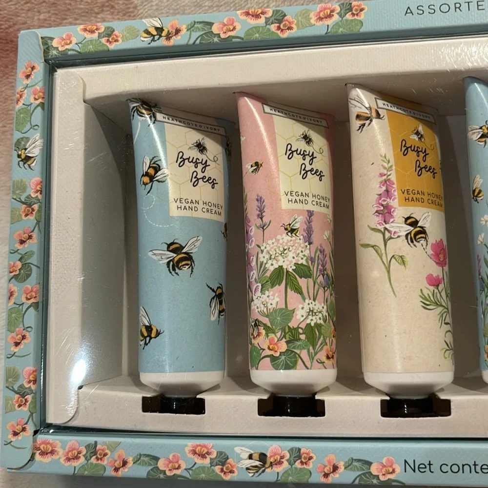 Busy Bee Hand Cream Collection Heathcote & Ivory 7X 1.0oz tubes NWT Vegan Honey - Picture 3 of 16